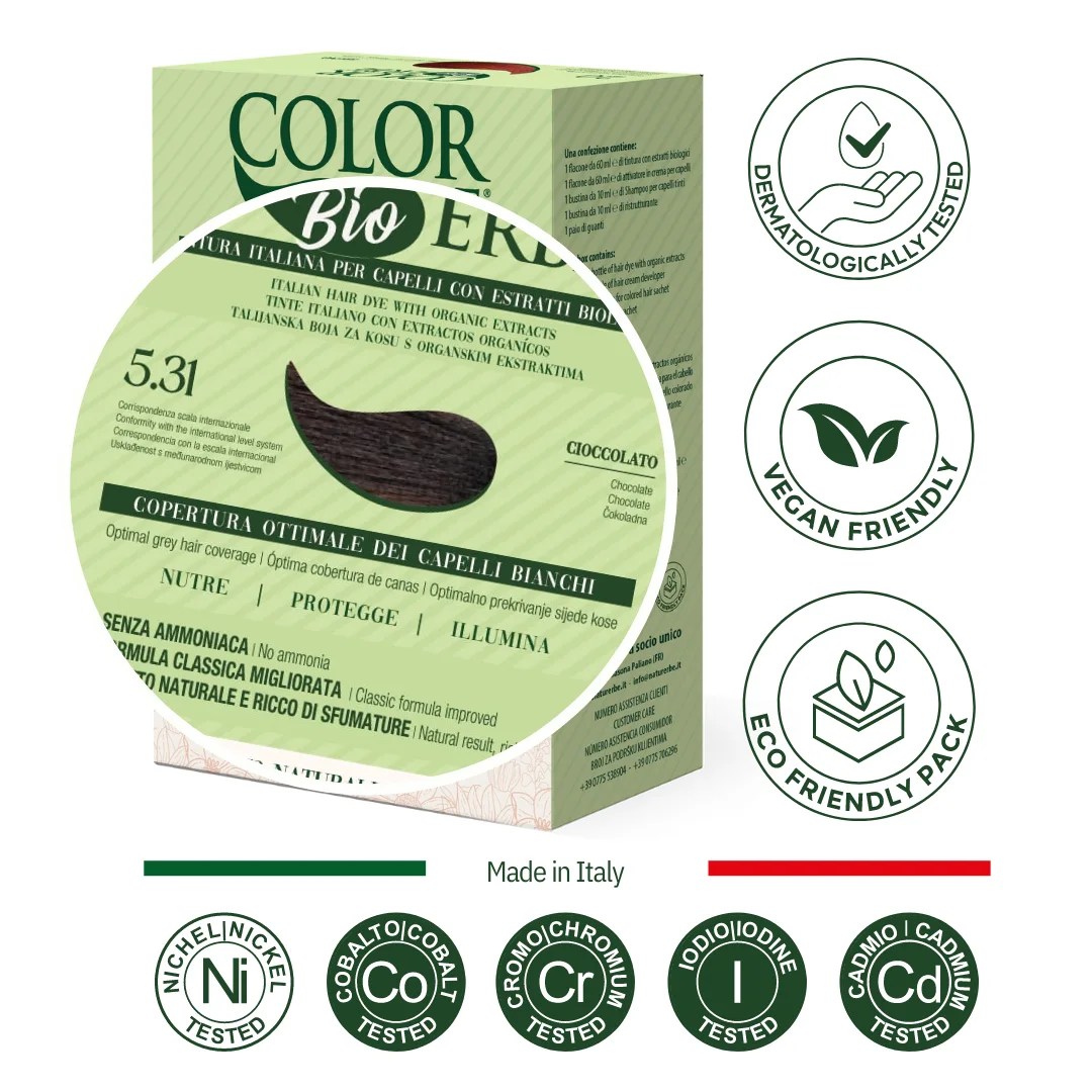 12 CE BIO FCM cioccolato 5.31 icone Βαφή μαλλιών Color Erbe 5.31 - Image 1