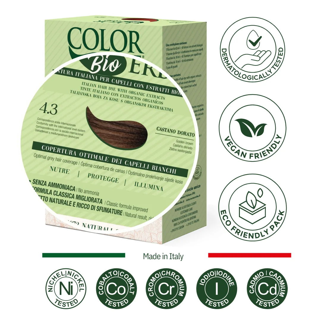 5 CE BIO FCM castano dorato 4.3 icone Βαφή μαλλιών Color Erbe 4.3 (No 21) - Image 1